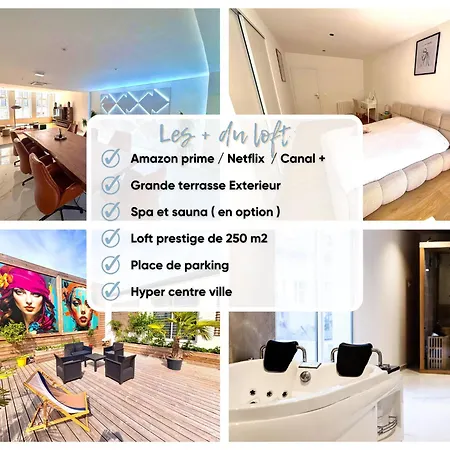 Loft 250 M2 Toit Terrasse Parking Netflix